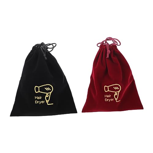 FOMIYES 2pcs Capacity Hair Dryer Storage Pouch Drawstring Bag for Hotel University Dorm Hair Tool Holder Tidy Home