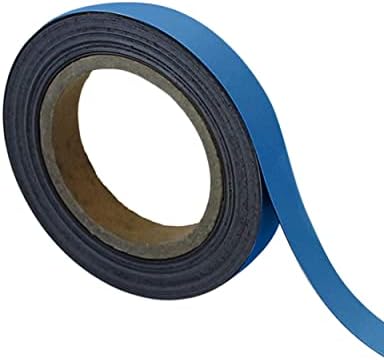 Beaverswood MSR1/B Magnetic Self Adhesive Strip Tape, Industrial Quality, For Steel Surfaces, For Factory And Warehouse, Color Blue, 10mm x 10m