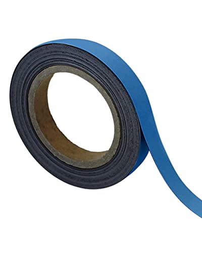 Tira magnética lavable azul de 15mm imán en rollo de 10m para etiquetado magnético