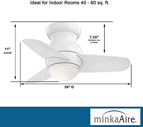 Minka-Aire F510L-WH Spacesaver 26 Inch 