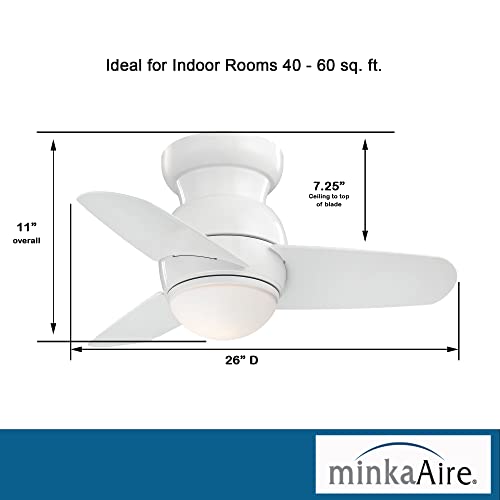 Minka-Aire Spacesaver Compact Ceiling Fan with LED Light #TOP20