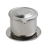 Cafetera vietnamita de acero inoxidable para taza de filtro phin, cafetera manual portátil de goteo para granos molidos, 50 ml, equipo de viaje de camping de tamaño pequeño (100 ml)