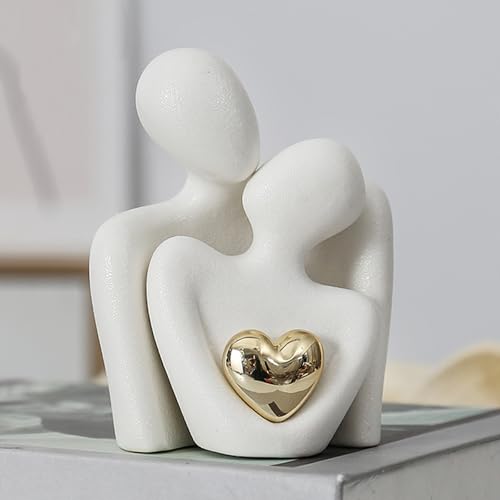 Statuettes Couple Romantique Porcelaine Blanche XIAOGUA