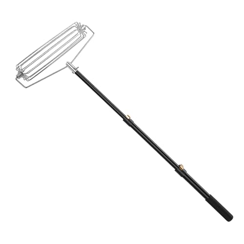 TOPINCN Sand Trap Rake, 304 Stainless Steel Bunker Rake with Retractable Aluminum Pole and EVA Sponge Handle, for Long Jump High Jump Baseball Fields Beach Garden
