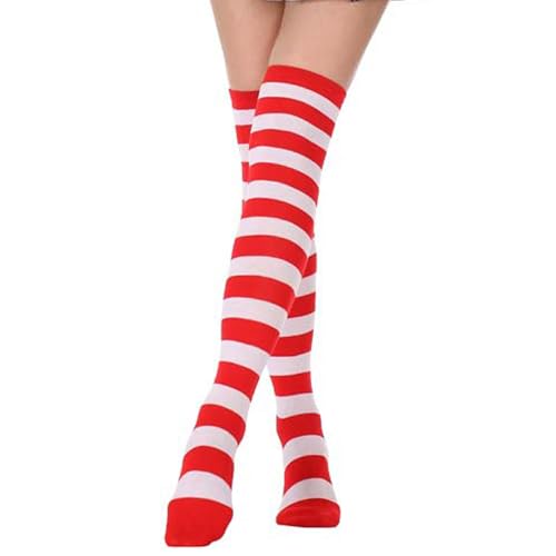 Image of Striped Knee High Socks for Women Outdoor Sport Athletic Stripe Casual Tube Socks