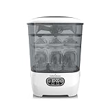 Baby Brezza Bottle Sterilizer and Dryer Advanced – 33% Faster - Largest Capacity Steam Sanitizer - Universal Sterilization Machine for All Bottles + Baby Product Parts - HEPA Air Filter