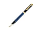 pelikan m400 vs m600 SANFTES SCHREIBERLEBNIS: Die 14-Karat Bicolor-Goldfeder mit Rhodium-Verzierungen in der Federbreite B (breit) ermöglicht ein weiches Schreibgefühl und eignet sich besonders für Handschriften mit großen Schwüngen; Die B-Feder sorgt für ein breites Schriftbild