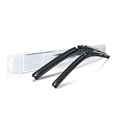 Clix Wipers Windshield Wiper Blades - Black Carbon Fiber 24" + 20" Set of 2, Universal Fit Driver & Passenger, All-Season Automotive Replacement, Easy Install