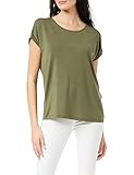 camisetas de mujeres para futbol Tank top with round neck Vero Moda Vmava Plain SS Top Ga Noos Camiseta, Verde (Ivy Green), M para Mujer