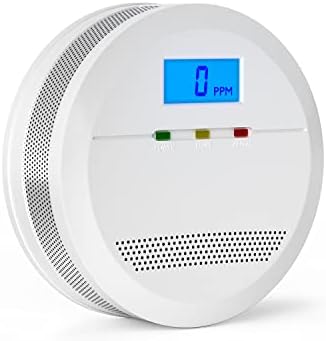 Carbon Monoxide Alarm Detector Conforms to EN 50291 Standard, Carbon Monoxide Detector with LCD Display, CO Alarm Battery Powered (Not Included 3 AA Batteries), CO Detector for Home, Garage, Office