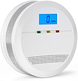 Carbon Monoxide Alarm Detector Conforms to EN 50291 Standard, Carbon Monoxide Detector with LCD Display, CO Alarm Battery Powered (Not Included 3 AA Batteries), CO Detector for Home, Garage, Office