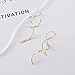 Desnuage 14K Gold Plated Spiral Threader Earrings Hypoallergenic Drop Earrings Twisted Curved Dangle Earrings Handmade Earrings Pull Through Earrings for Women Trendy