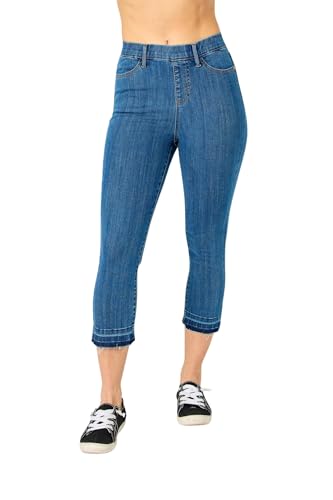 Judy Blue Women's High Waist Easy Pull On Capri Jeans