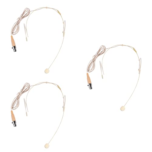 Holibanna Headset de Microfone de Microfone 3Pcs Mic XLR 3 PIN Direcional Ear Fone de Ouvido de Micr