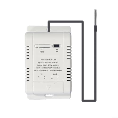 Termostato inteligente, Sensor de temperatura Wifi para Tuya Smart Wifi Rf433 Termostato inteligente para Tuya/para Smart Life/para EWELINK.(1m)