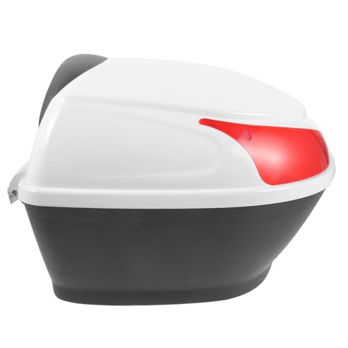 Coffre de rangement pour moto en plastique blanc pour balades