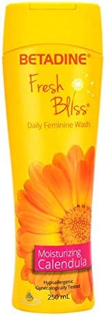 Betadine Fresh Bliss Daily Feminine Wash Moisturizing Calendula | Optimum Moisture | Hypoallergenic & Gynecologically Tested | 150 mL (Pack of 1)