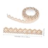 Lurrose 3 Rolls Vintage Crochet Lace Tape Self Adhesive Retro Lace Trim for Wedding Decor Gift Wrapping Crafts Supplies in Pink White Beige #1