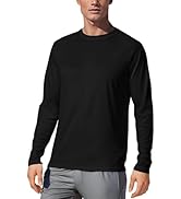 Men's UPF 50+ Long Sleeve Tee Shirts UV Sun Protection Quick Dry Tee Shirt Swim Athletic Running ...