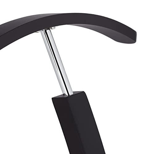 Relaxdays Galán de Noche con Balda Reloj, Mozo Ropa Chaqueta y Pantalón, 112x46x32 cm, Colgador Traje, Negro y Plateado - imagen 7