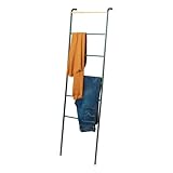 YAMAZAKI Home Strategist Leaning Ladder Hanger - Bathroom Storage Rack Holder Stand, 63' - Steel