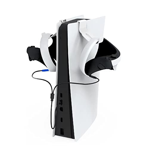 CHENZILIN VR Controllers Mount Charge Cord for PS VR2 Controller Stable Mount Holder Charge Cable Wire Storage Rack Holder