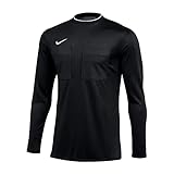 Tejido transpirable NIKE Mens Jersey M Nk DF Ref II JSY LS, Black/White, Dh8027-010, XL