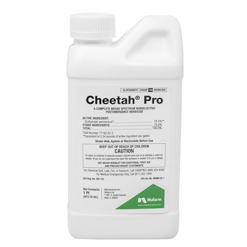 Nufarm Cheetah Pro Glufosinate Broad Spectrum Weed and Grass Killer 16 fl oz