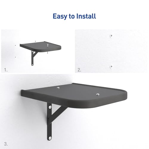 Set of 2 Universal Small Rear Speaker Wall Mount Shelf Surround Sound Speaker Stand Bookshelf for Samsung, Roku, Sony, JBL, Vizio, LG