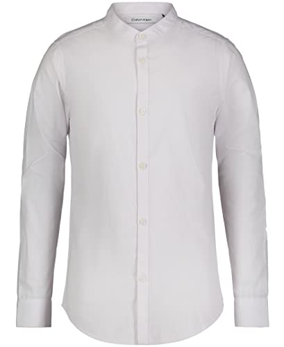 Calvin Klein Boys' Long Sleeve Patterned Dress Shirt, Button-down Style