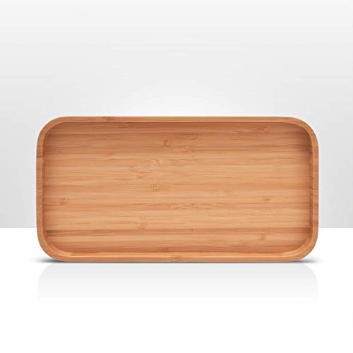 Bamboo Vanity Tray, Bathroom Counter Tray, Toilet Tank Tray For Organizing And Home Decor, 11.8 X 6.1 X 0.9 Inch #TOP4