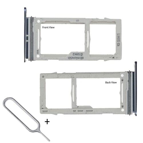 Lnonls Dual Sim Card Tray Slot Holder Replacement For Samsung Galaxy S9 G960 / S9 Plus G965 Sim Card Tray With Open Eject Pin (All Carriers) (Blue) #TOP1