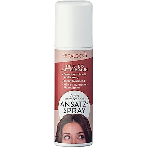 KERALOCK Instant Root Concealer Black - Quick Root Concealer for Gray Coverage, 75ml - Instant Dry Cover