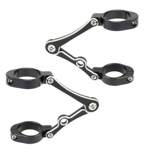 Abrazadera de montaje para faro de moto con fijación antivibración en tubos de horquilla de 58mm