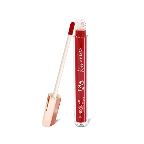 Image of PINK LINE Intense Matte Velvet Lip Gloss /Non-cracking Anti-transfer Long-Lasting Waterproof Liquid Lipstick /Lip Gloss Set (Pack of 1)