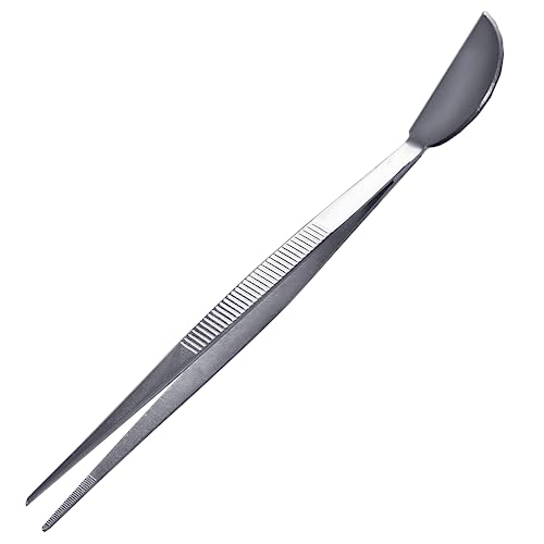 Stainless Steel Bonsai Tweezers with Blade Spatula 8