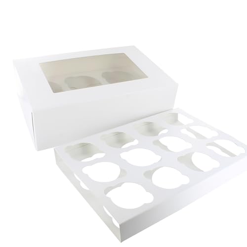 Culpitt 6-Hole Cupcake Boxes - 5 Pack, White Card Boxes for Transporting and Showcasing Delicious Muffins, Fairy Cakes, and Treats - Image 10