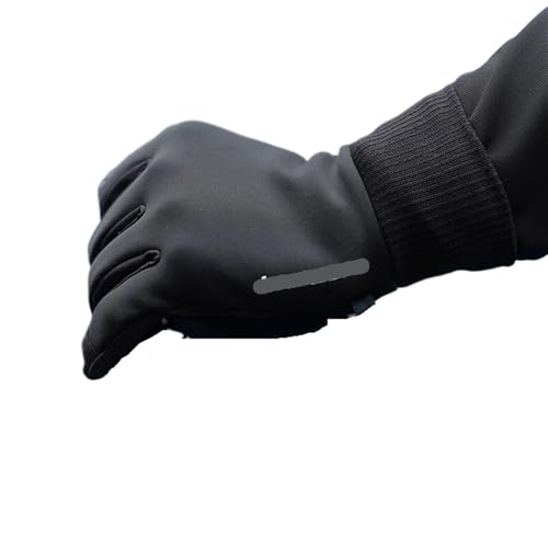 WUYXTO Bike Glove Winter Warm Windproof Men/Women Road Riding Gloves Full Finger With Cushioned Palm Pad For men(Black,XL)