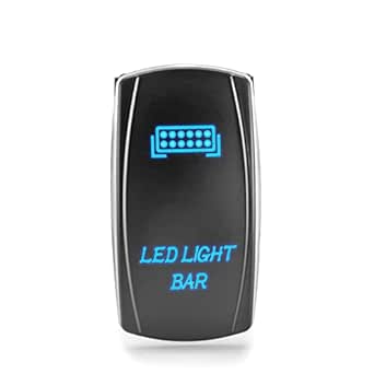 Marine Rocker Switch Universal 5 PIN Laser Rocker Switch Blue Fog Light For SUV UTV ATV RZR 4x4 Truck 20 Amp Light Switch - Foto 3
