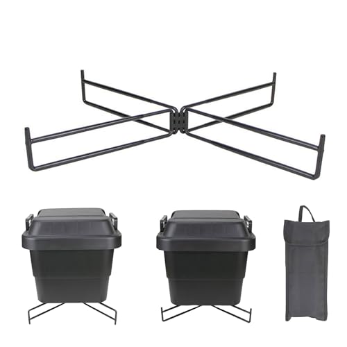Marco de hierro plegable estándar más fresco con pies antideslizantes, base portátil resistente para soporte de caja de hielo | Soporte ligero elevado para acampar picnic - patio de cola o patio