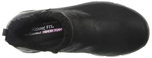 Skechers Women's Easy Going-Buried-Scooped Collar Bootie With Faux Trim Ankle Boot, Black, 7.5 M Us #TOP11