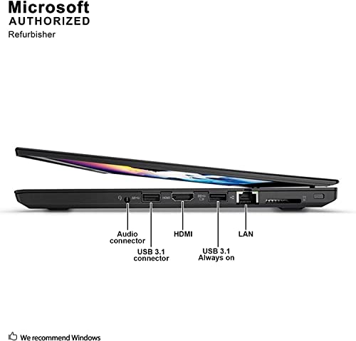 Lenovo Thinkpad T470 14.0'' Fhd Business Laptop Computer, Intel Core I7-7600U Processor Up To 3.9Ghz, 8Gb Ram, 256Gb Ssd, Backlit Keyboard, Hdmi, Type-C, Cam, Windows 10 Pro (Renewed) #TOP5
