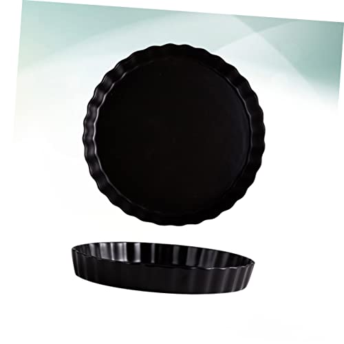 Plato negro redondo para sushi y comidas diarias miniatura 5