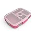 Bentgo Kids Prints Tray with Transparent Cover - Reusable, BPA-Free, 5-Compartment Meal Prep Container with Built-In Portion Control for Healthy At-Home Meals and On-the-Go Lunches (Pink Dots)