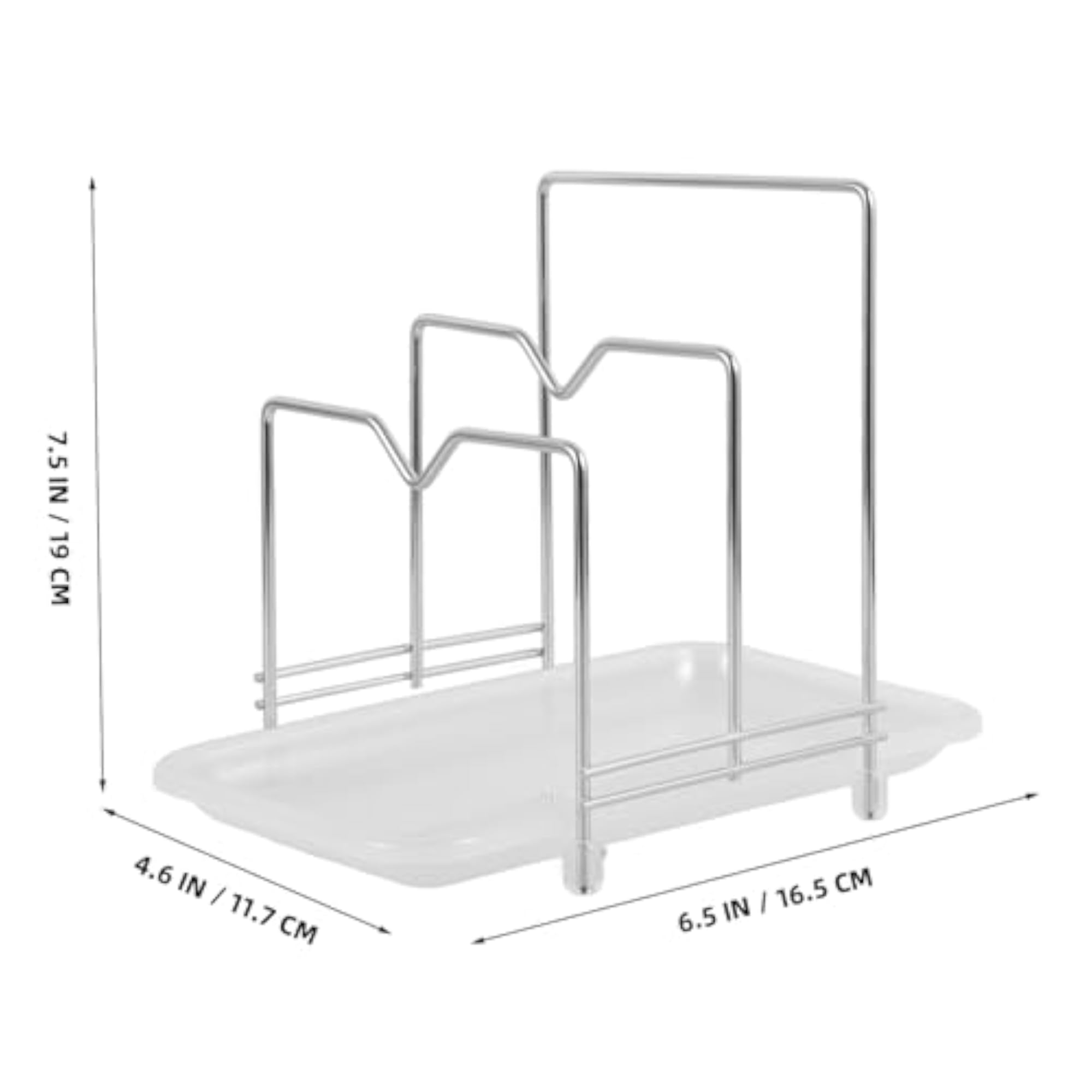 Stainless Steel Cutting Board Holder Stand for Pan Lids