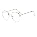 Produktbild Damen Retro Ovale Dünn Metall Rahmen Brille Ohne Stärke Klare Linse