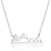 Altitude Boutique Snowy Mountain Necklace for Women Nature Lovers، Skiers، Hikers Campers Gold، Silver، Rose Gold
