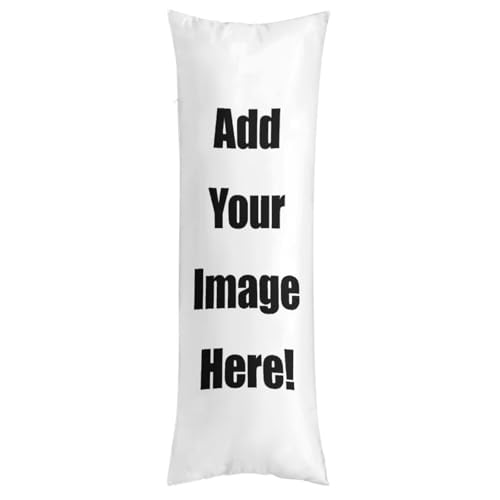 ArogGeld Custom Body Pillow with Picture & Text Two-Sides Customized Photo Pillowcase 20x60 Personalized Pillow Cover with Photo Cotton Cushion Cover Custom Love Keepsake Gifts