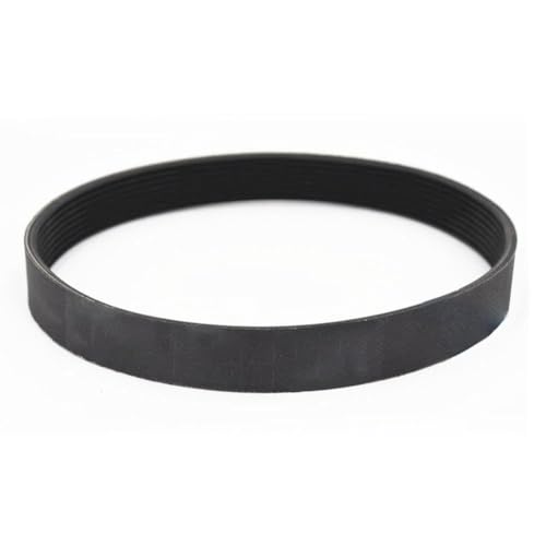 Violiica Cinturón acanalado PJ1185 para cinta de correr de bicicleta deportiva, 4/6/8/10/12 varillas, negro, material de goma, resistente al desgaste y al calor