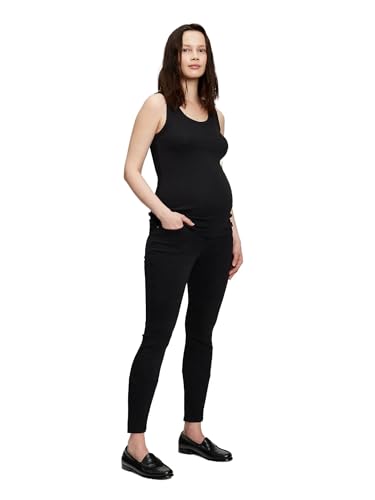 GAP Women's Maternity Full Panel Skinny Jeans, Black Wash, 32 by GAP - Image 2